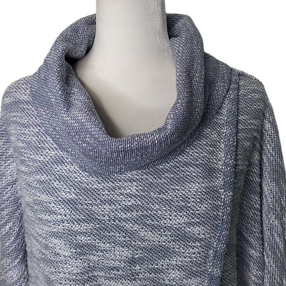 Calvin Klein Performance Women's Sweater Size L Gray Cowl Neck Knit Wrap - Picture 4 of 8